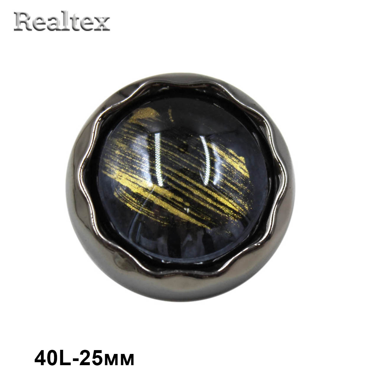 Пуговицы VB 14 40L (10шт) цв.черный/темный никель