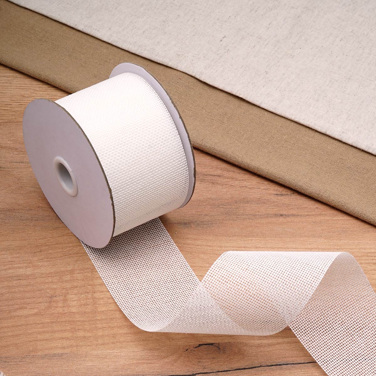 Лента джутовая декоративная 60мм 3AR3224 (15м) цв.белый