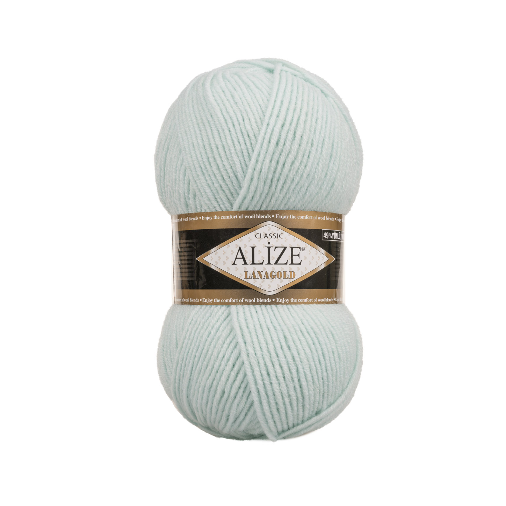 Пряжа Alize "Lana Gold" (0,5кг) цв.522 талая вода