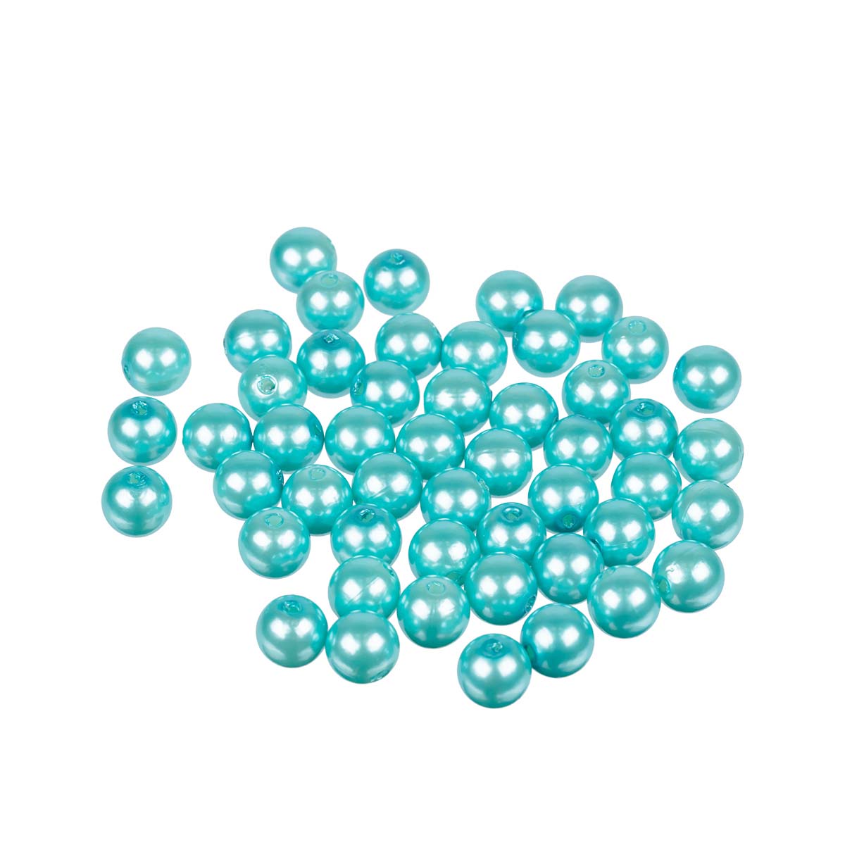 Бусины пластик 10мм "Zlatka" PB-3 (50шт) цв.32 ярко-голубой