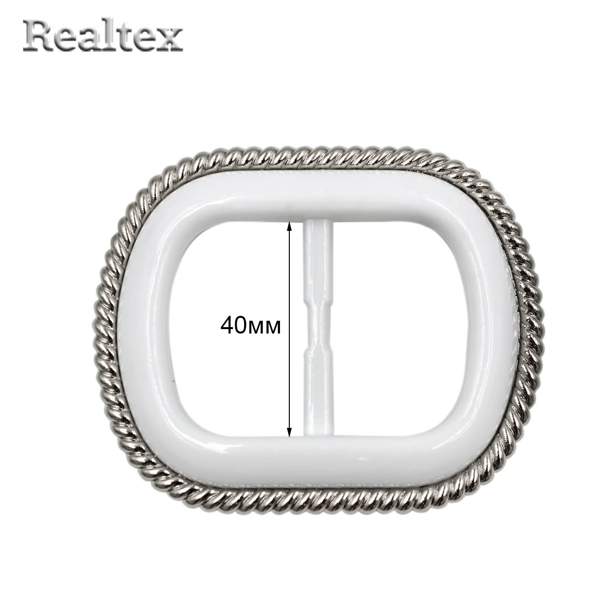 Пряжка пластиковая VB 1 (5шт) цв.2 белый