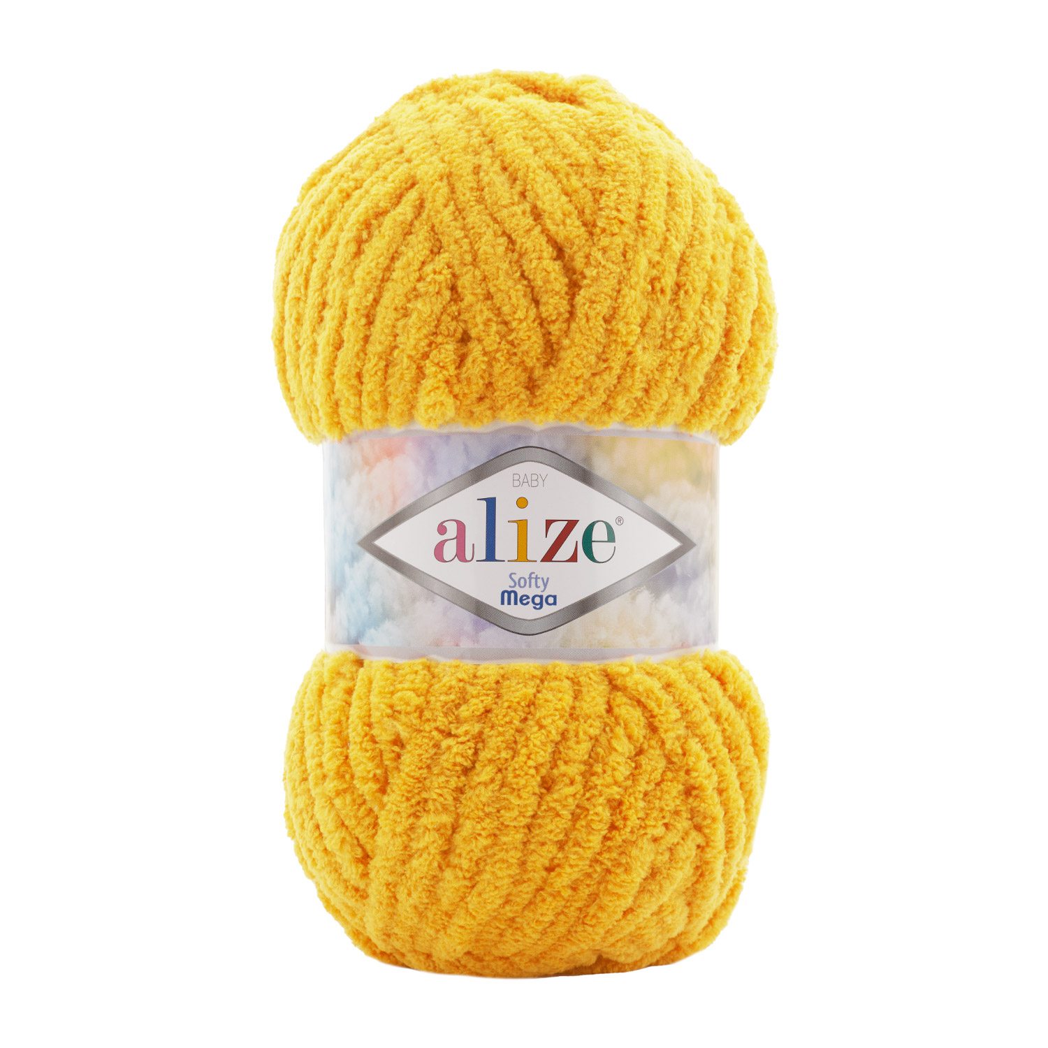 Пряжа Alize "Softy Mega" (100гр) цв.216 желтый