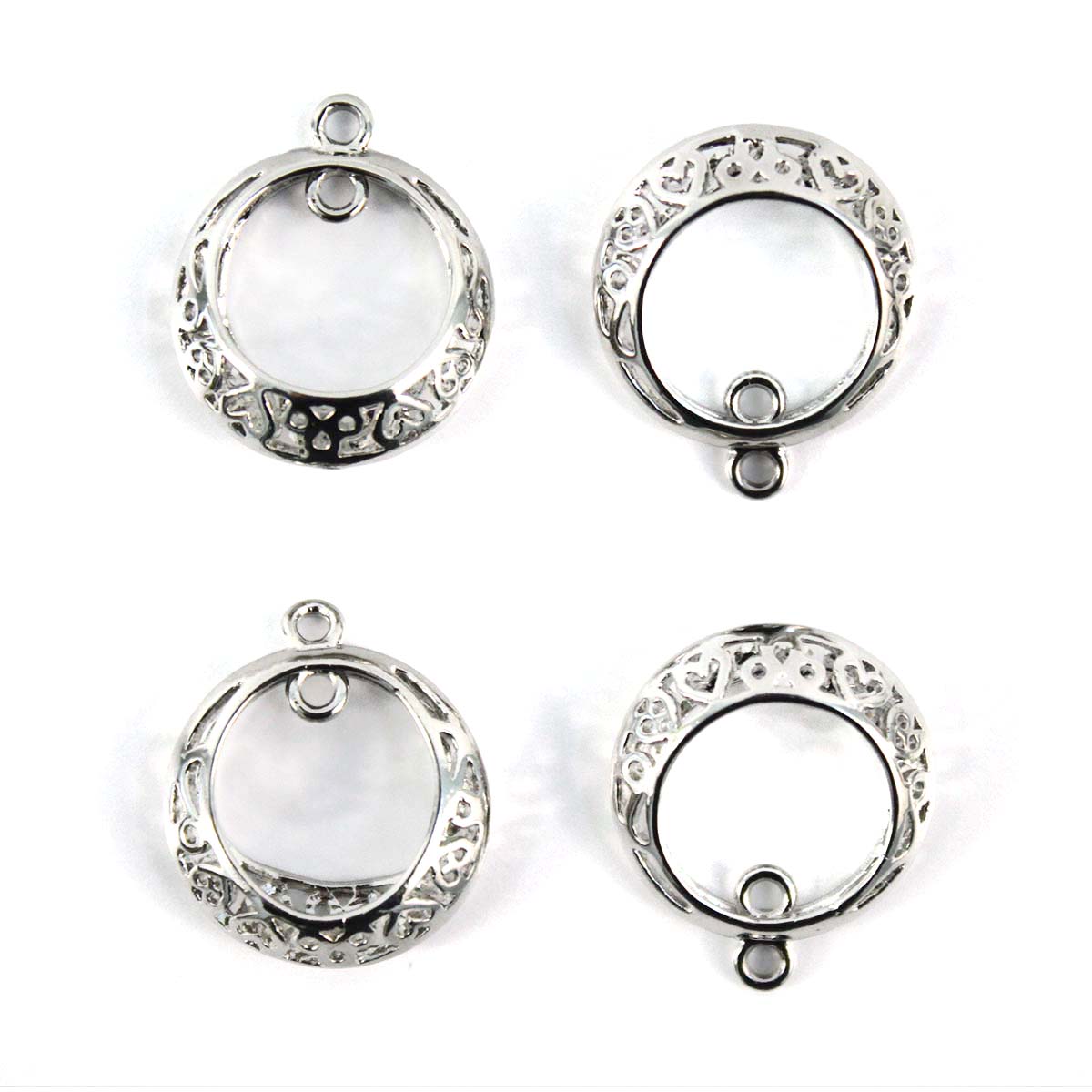 Основа для серег "Астра" 54-P6453 18*16мм цв.серебро 