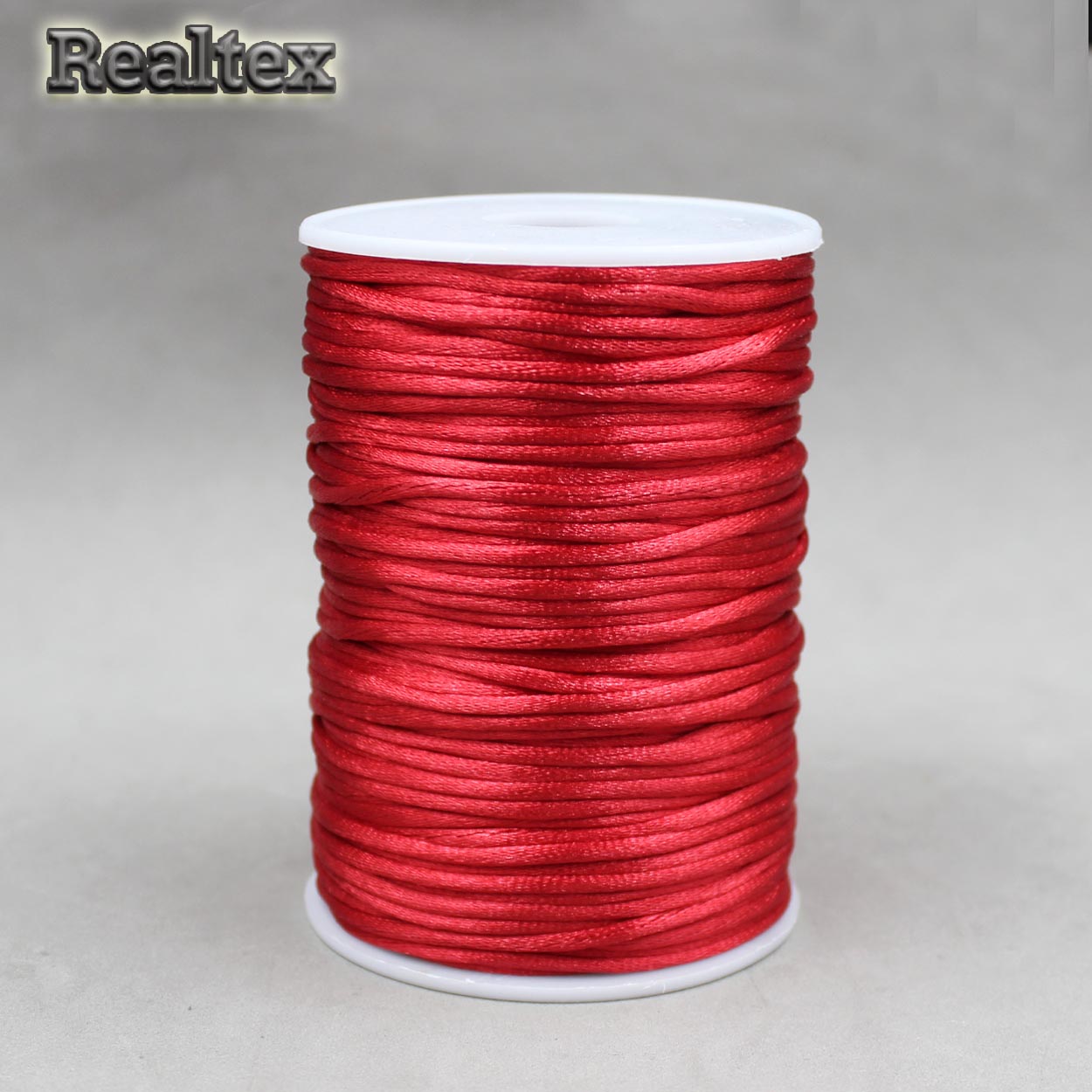 Шнур круглый атласный  Реалтекс 2мм (91.5м) цв.088 темно-красный