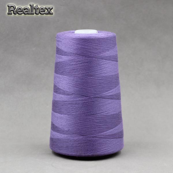 Нитки "Realtex" 40/2 (5000ярд) цв.197 тёмно-сиреневый