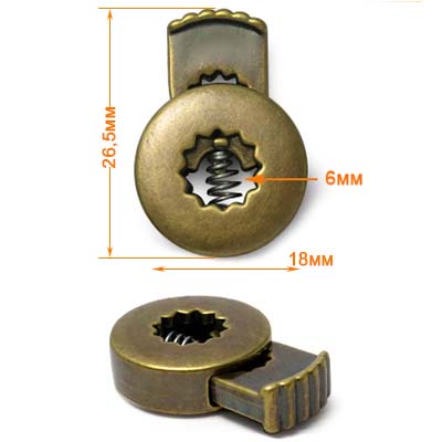 Фиксатор пластиковый Б008 (50шт) цв.бронза