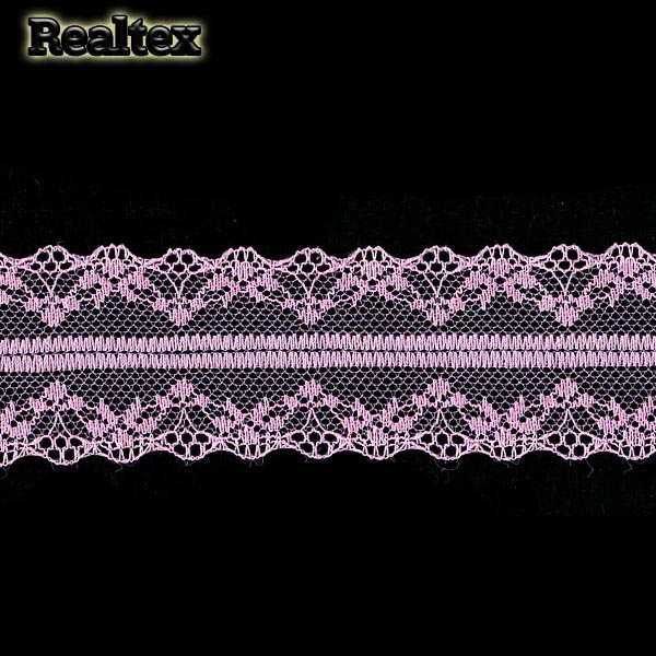 Кружево капроновое  40мм TBY 150-1 (27,4м) цв.012 розовый
