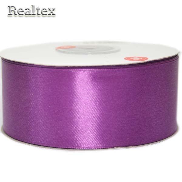 Лента атласная 38мм Realtex (32.9м) цв.087 фиолетовый