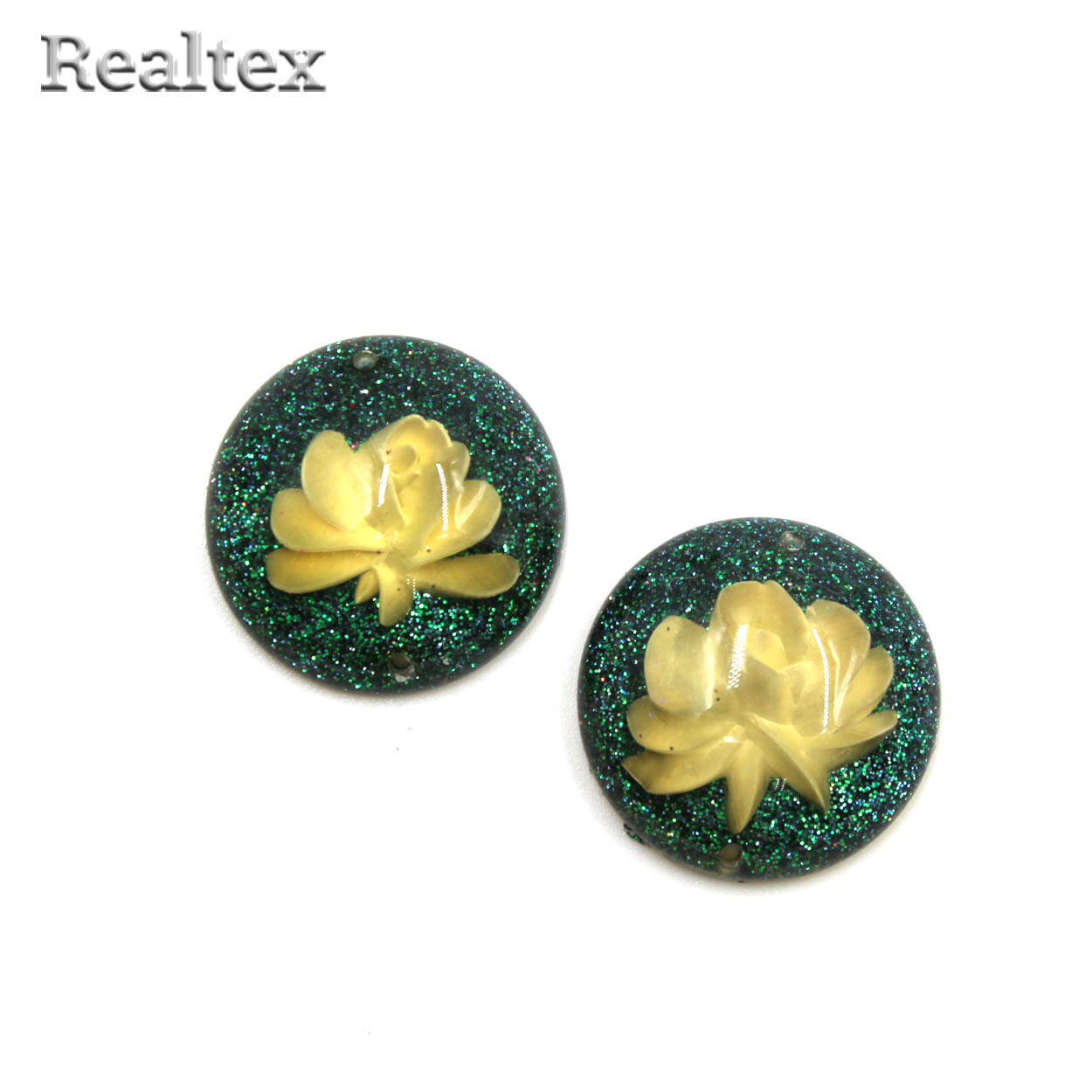 Стразы пластиковые пришивные AB-7 малые цв.бирюзовый 