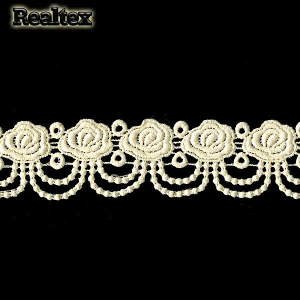 Кружево гипюр  40мм 51665/4 цв.бежевый