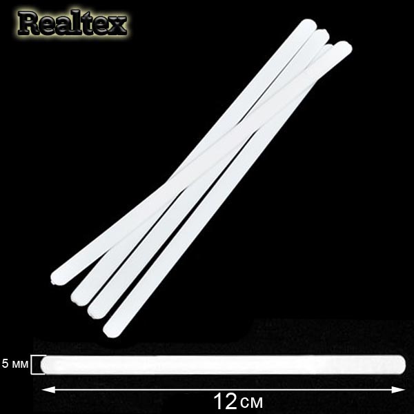 Косточки корсажные XP-5 пластик прямые 5мм*12см 