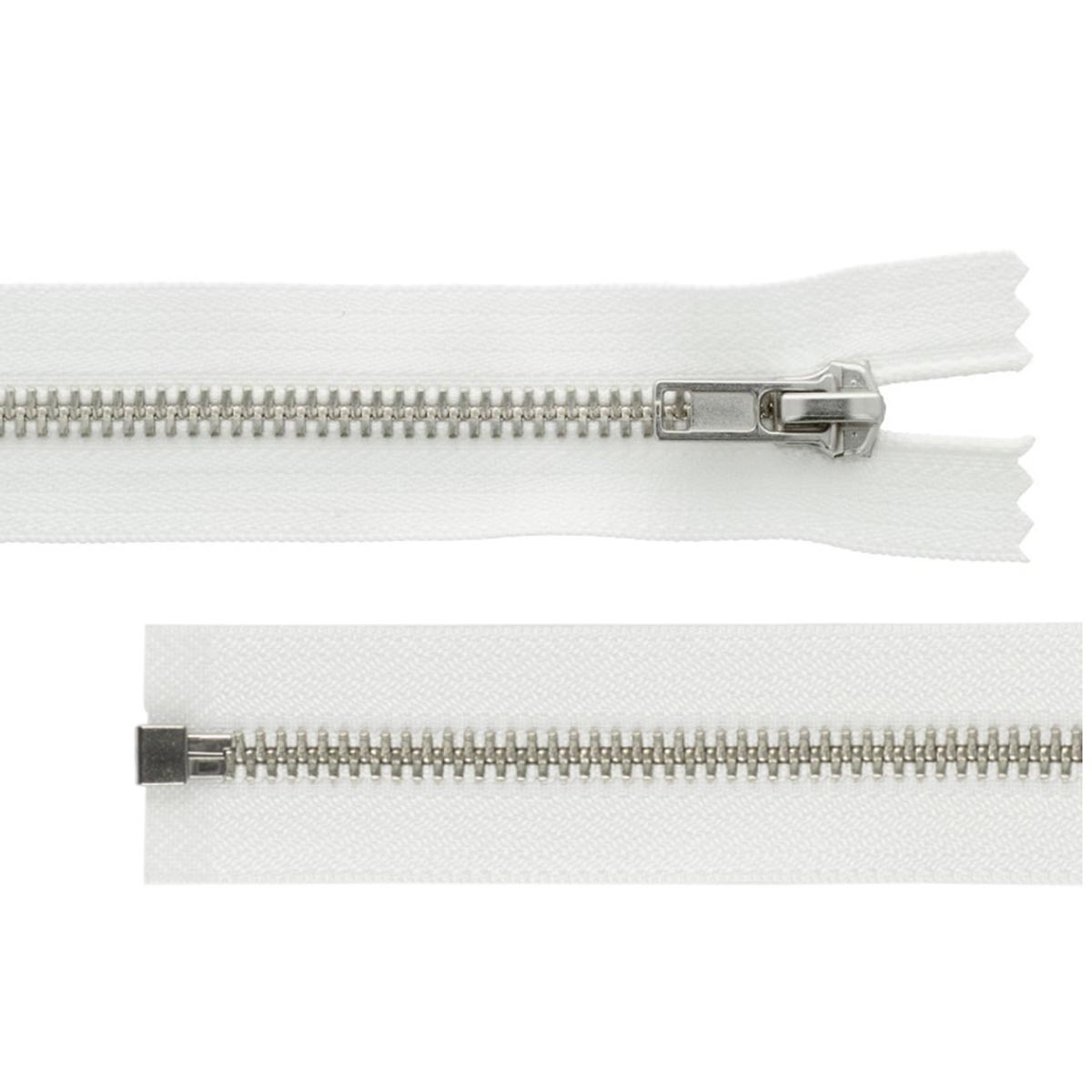 Молния металл Т.5 ZIP 5N 1замок 80см "Gamma" разъемная цв.никель/101 белый