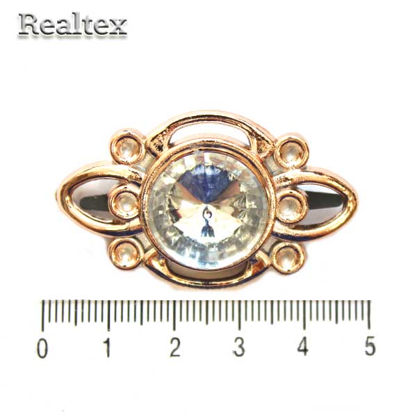 Украшение на прокол IA 26-3 45*28мм (пластик) цв.золото 