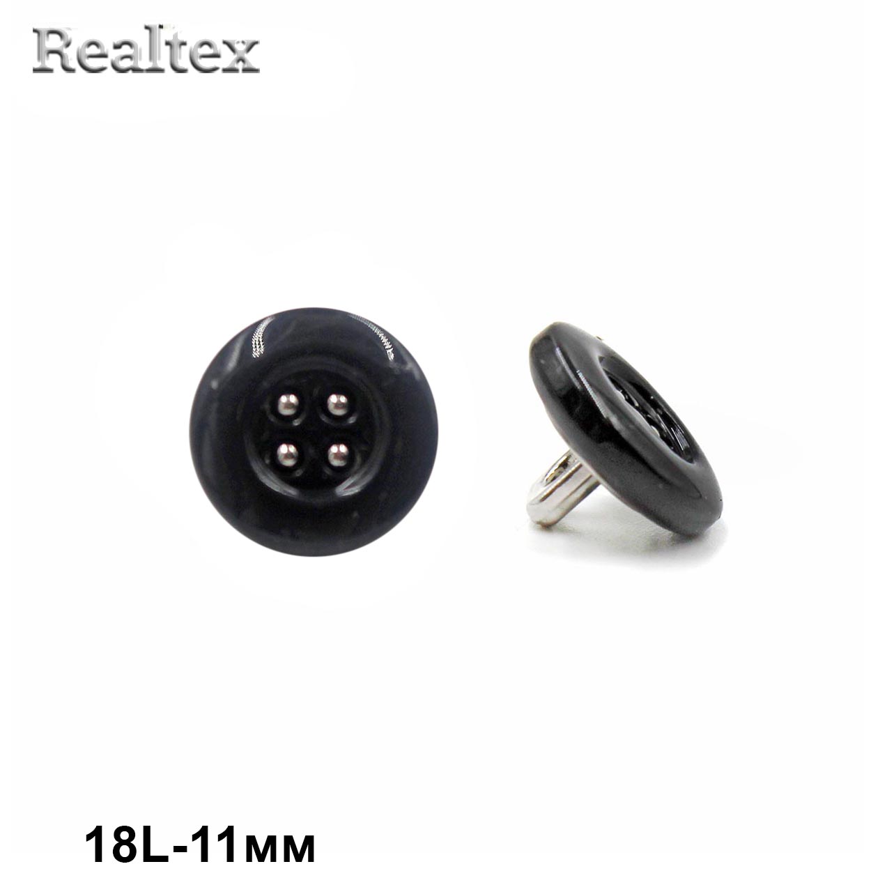 Пуговицы RB D051 18L (36шт) цв.Black/S