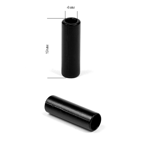 Наконечник металлический TC12 19мм (20шт) цв.чёрный  