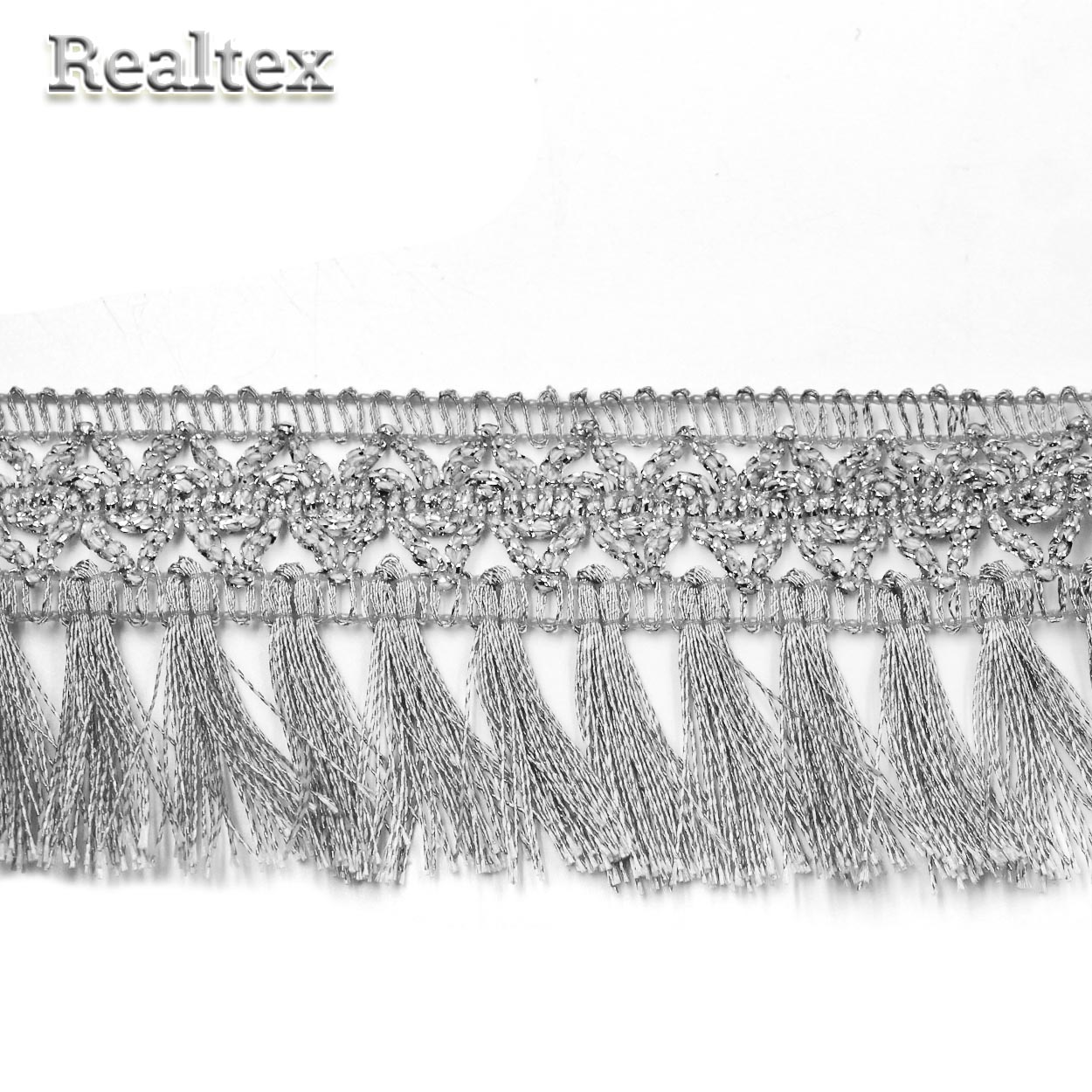 Бахрома металлизированная 6056 цв.серебро 