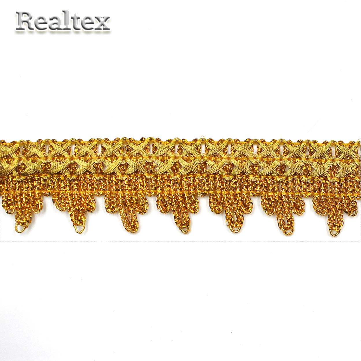 Тесьма металлизированная 28мм 1312 цв.золото 