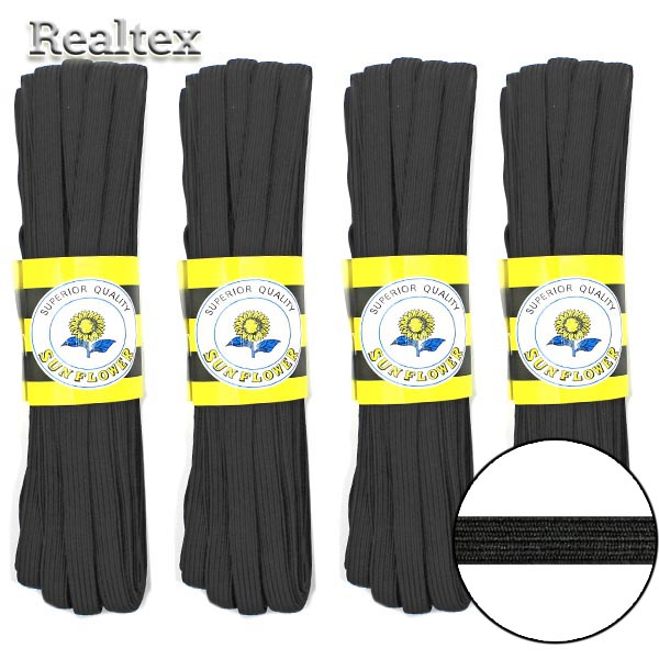 Резинка-вздержка Реалтекс Тайвань  8мм (4*10м) цв.черный