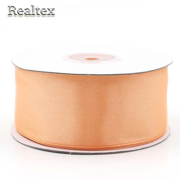Лента атласная 38мм Realtex (32.9м) цв.184 персиковый