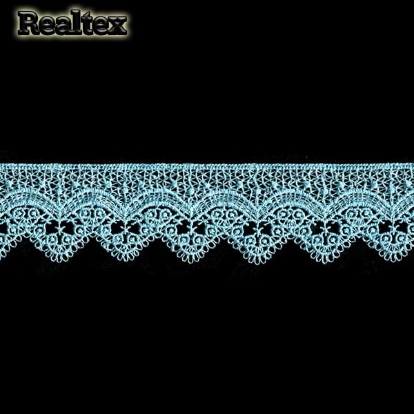Кружево  гипюр  Realtex  43мм LF-462 цв.34 бирюзовый  