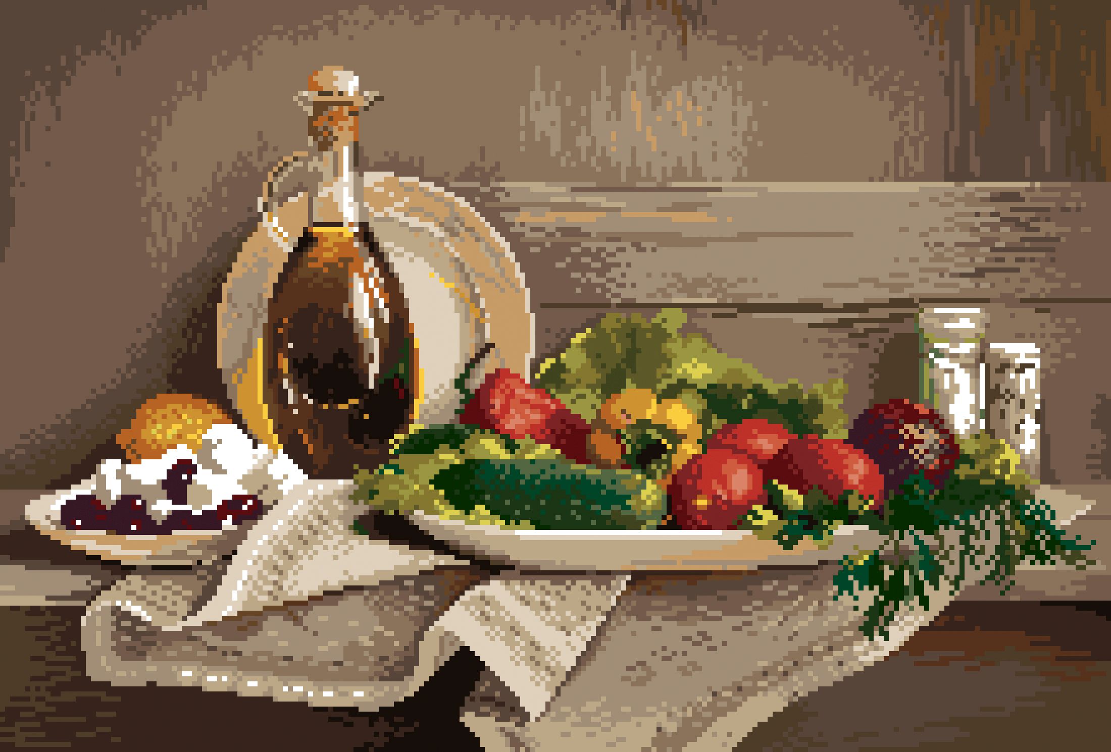 Рисунок на канве МП №1883 "Летнее наслаждение" 37х49см