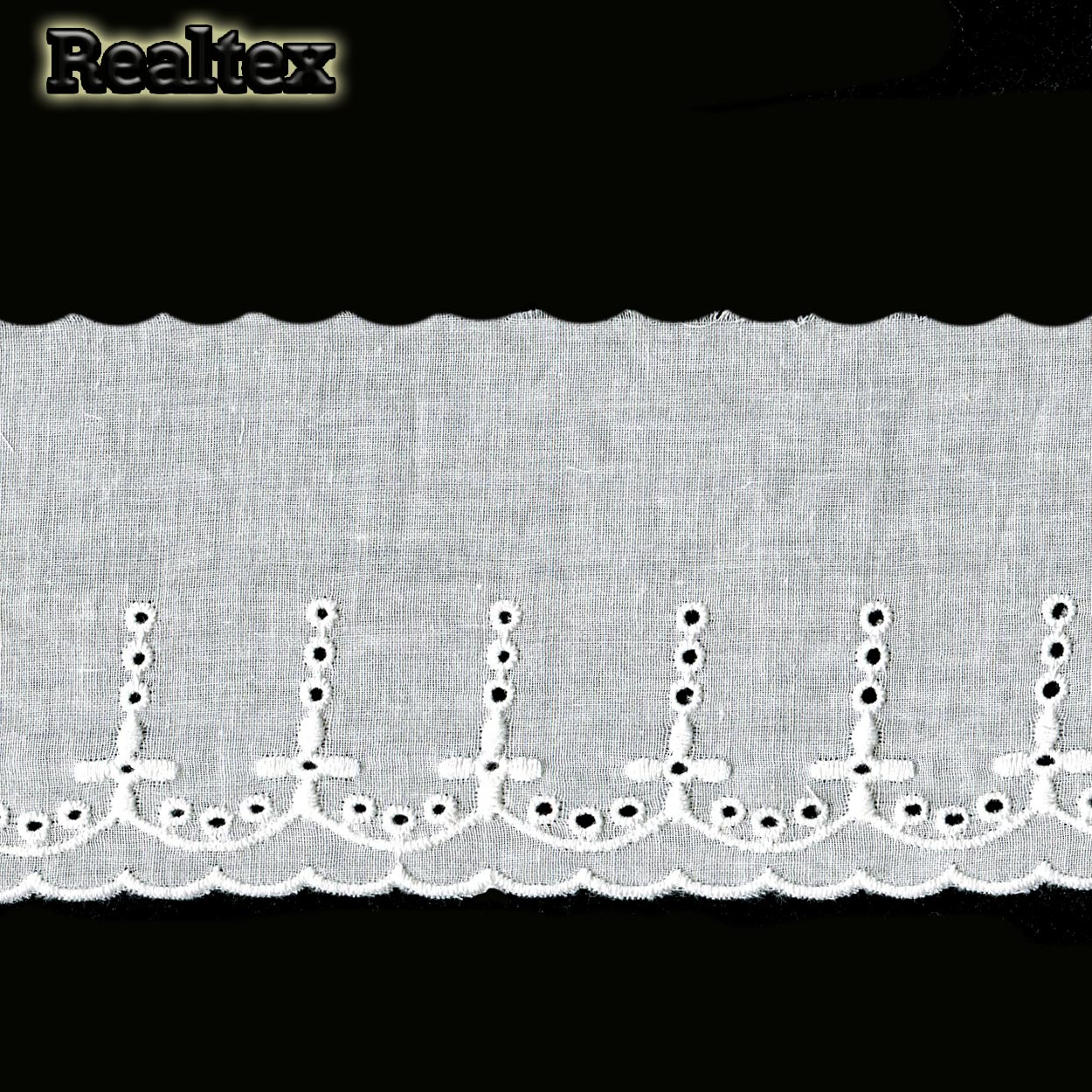 Шитье 80мм TBY 7627  х/б цв.01 белый 