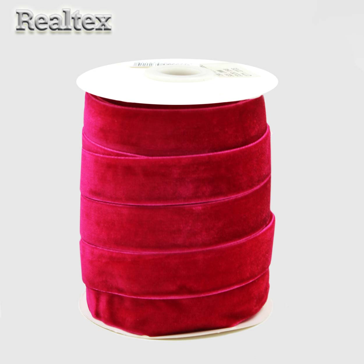 Лента бархатная УТ 20мм цв.8548 темно-розовый