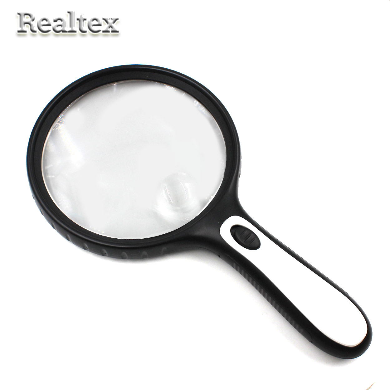 Лупа Realtex для рукоделия 4986E 125мм с подсветкой 4 LED на батарейках