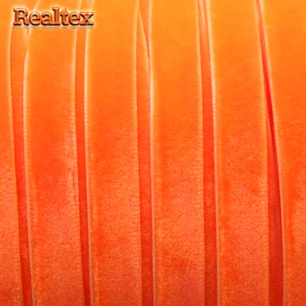 Лента бархатная УТ 10мм цв.8513 оранжевый