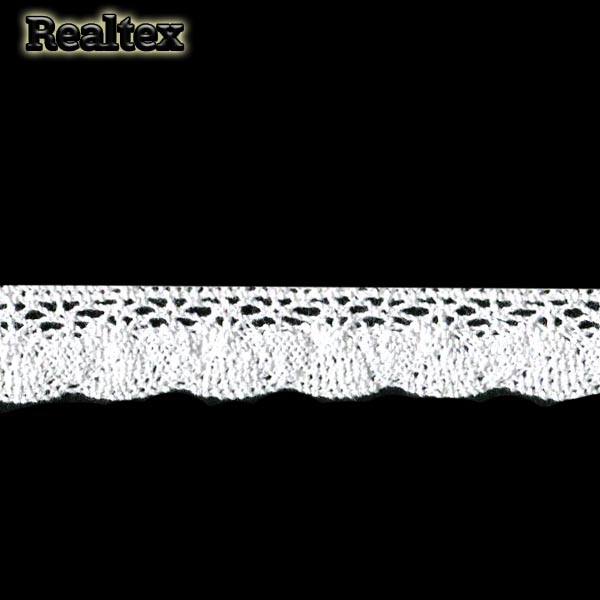 Кружево вязаное  19мм 19.01.110 (25м) цв.01 белый