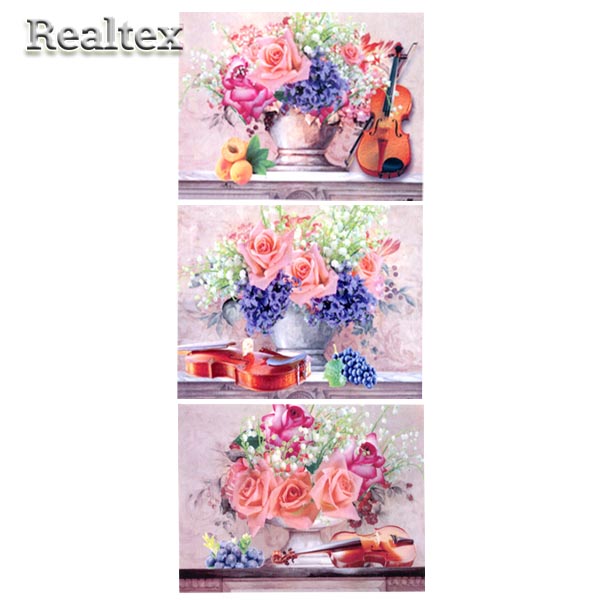 Набор для рукоделия (алмазная техника) Realtex 40*50см*3шт Триптих 1005 (на подрамнике)