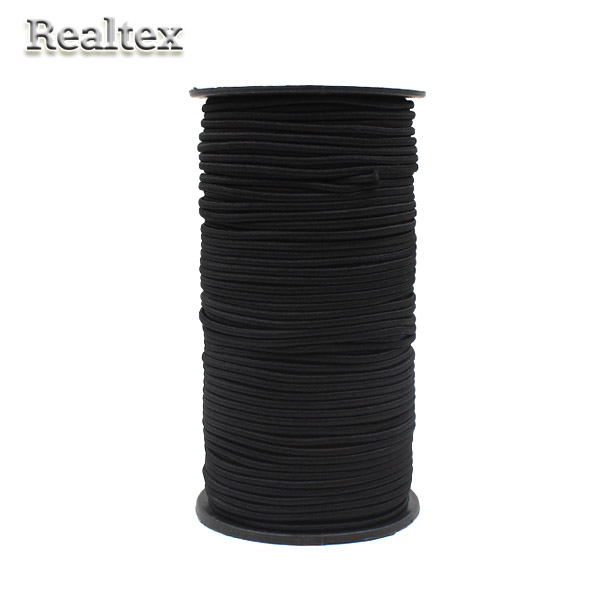 Резинка шляпная 3мм TBY (100м) цв.F322 чёрный