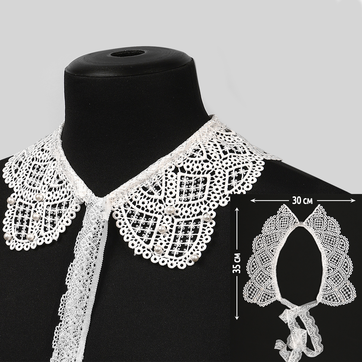 Воротнички TBY 13/193 матовая нить цв.белый