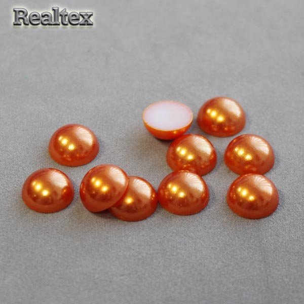 Полу-бусы Realtex 12мм (500гр) цв.оранжевый 