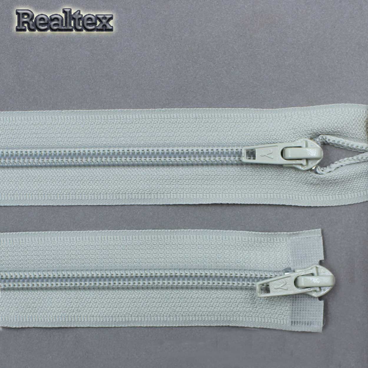 Молния витая G1052 Т.7 100см 2замка разъемная (10шт) цв.300 светло-серый
