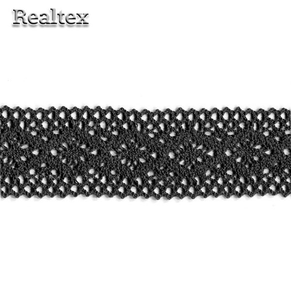 Кружево вязаное  40мм 40.01.142 (25м) цв.26 черный