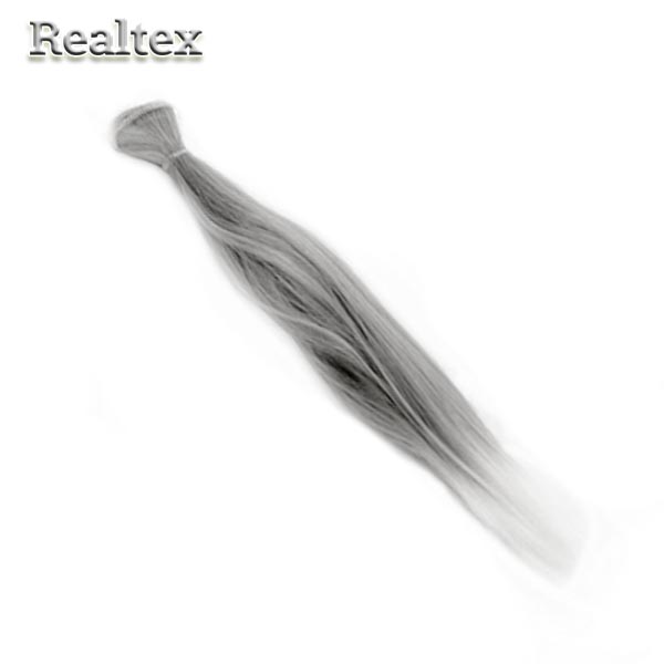 Трессы "Элит" прямые двухцветные д.27см ш.100см 26440 №27 для кукол цв.171T/1001 пепельный/белый