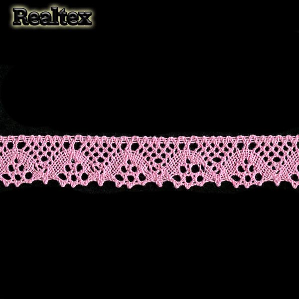 Кружево вязаное  20мм 20.01.119 цв.13 розовый