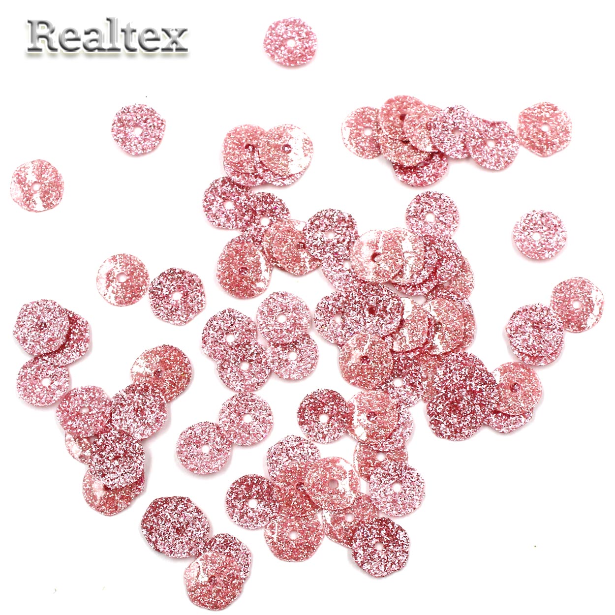 Пайетки "Астра" (10гр) "глиттер" 6мм цв.9617 розовый