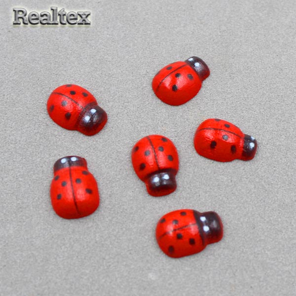 Набор деревянных элементов  Реалтекс R 22- 2 9*13мм "Божья коровка" 