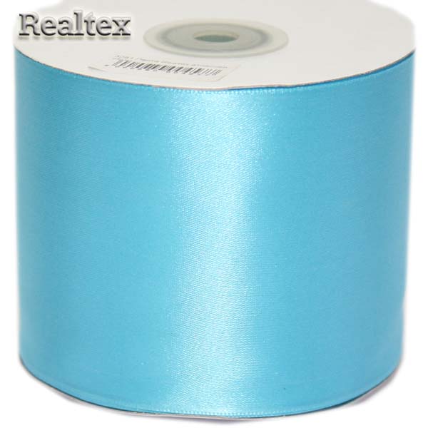Лента атласная 75мм Realtex (32.9м) цв.020 бирюзовый
