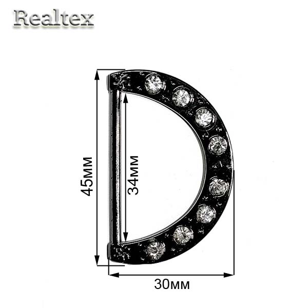 Пряжка металлическая 9058К цв.черный никель