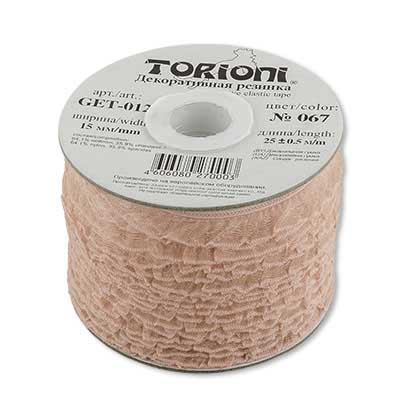 Резинка бельевая GET-012 "TORIONI" 15мм цв.022 бежевый