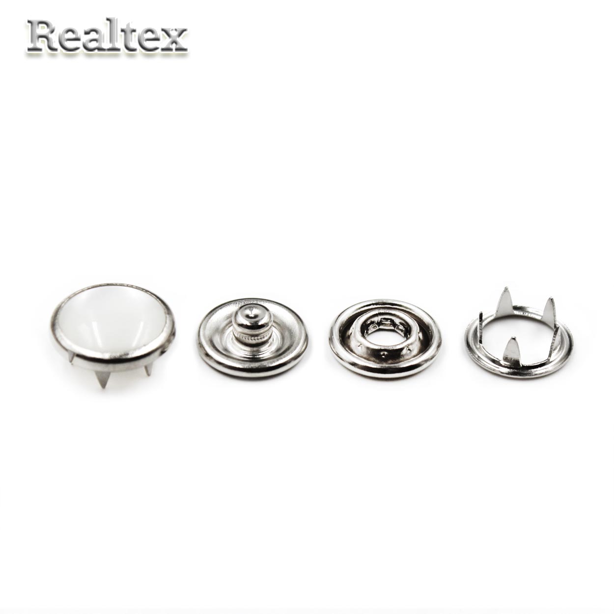 Кнопка рубашечная  Realtex 10,5мм нержавеющая сталь (50шт) цв.перламутр 