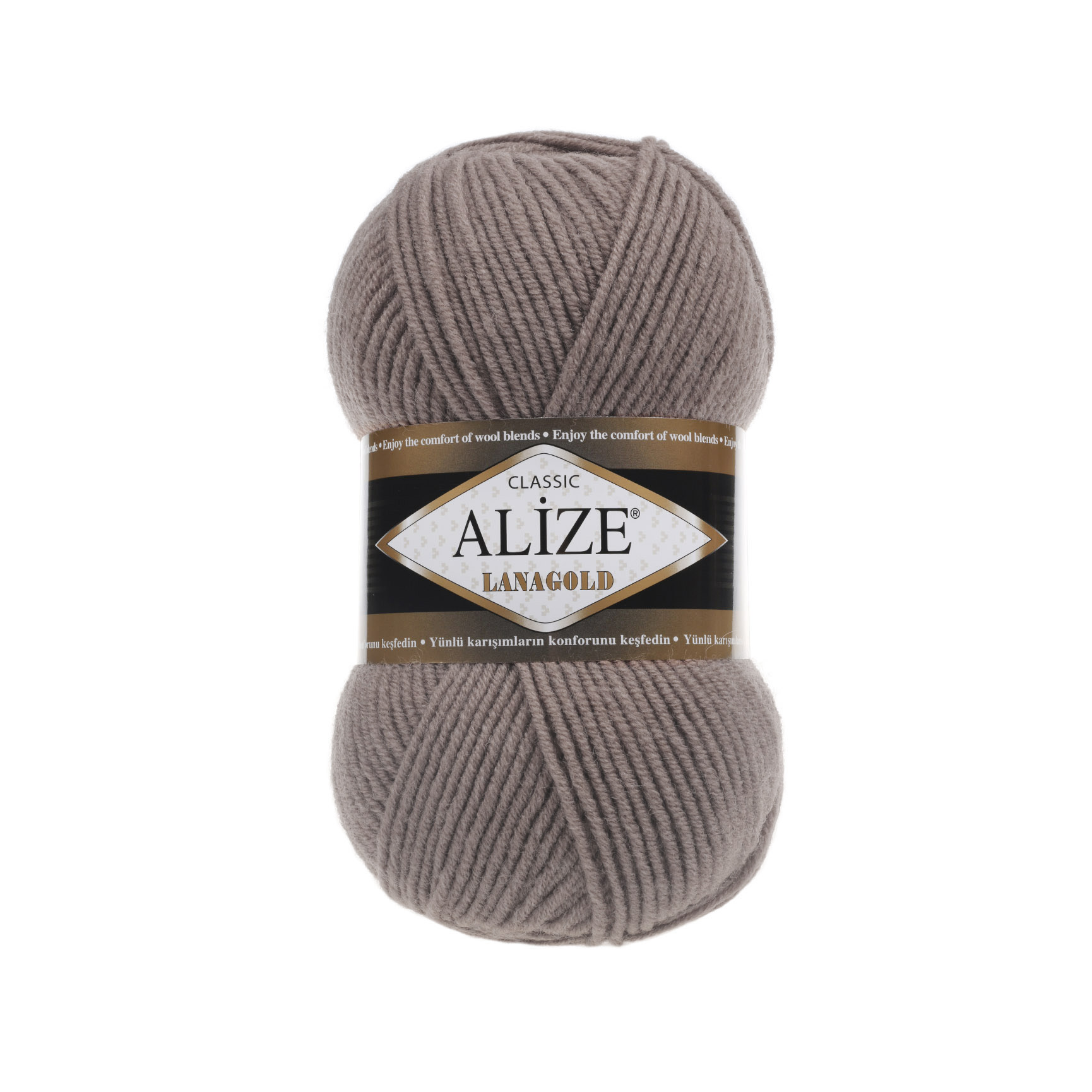 Пряжа Alize "Lana Gold" (100гр) цв.584 молочно-коричневый