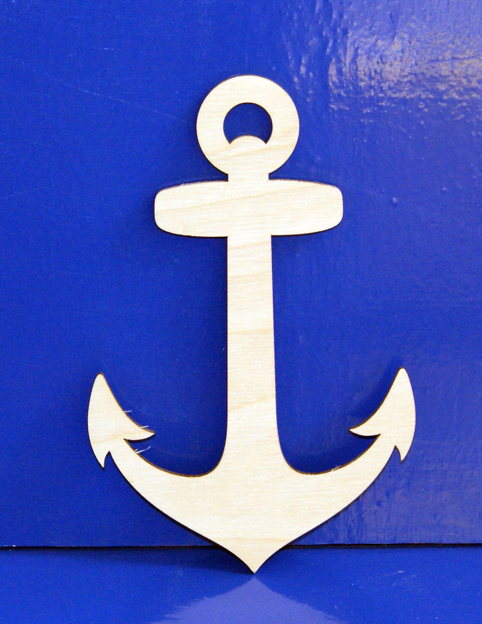 Заготовка для декорирования деревянная Якорь 6см