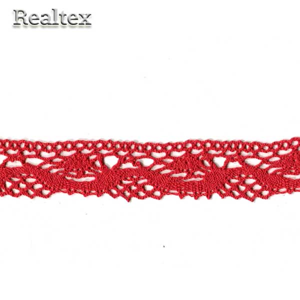 Кружево вязаное  40мм 40.01.068 цв.16 красный