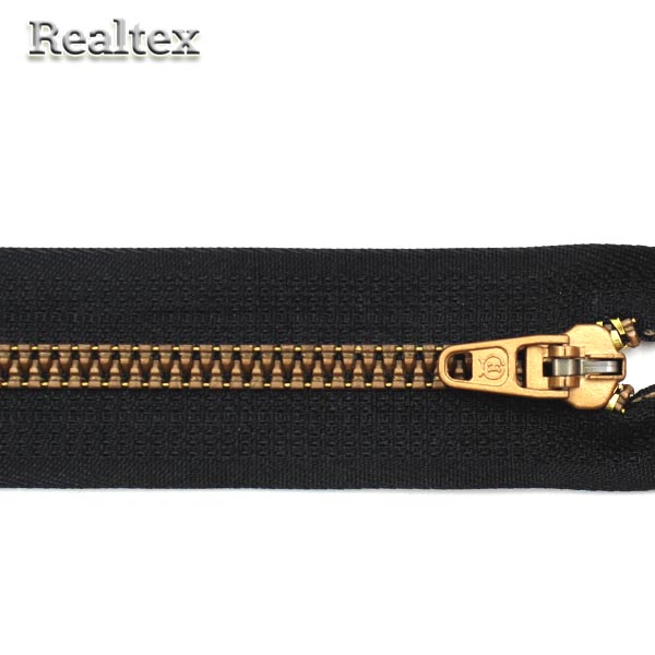 Молния усиленная Realtex Т.5 18см неразьемная (бронзовое звено) цв.черный 