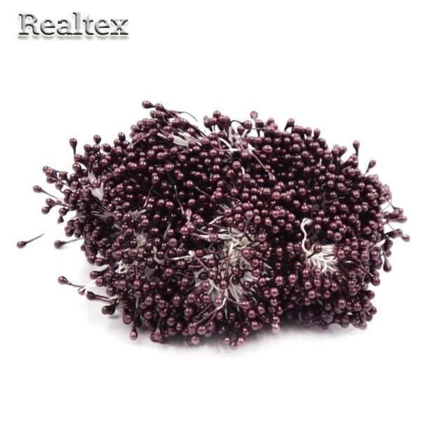 Тычинки Realtex двухсторонние на нитях цв. сливовый