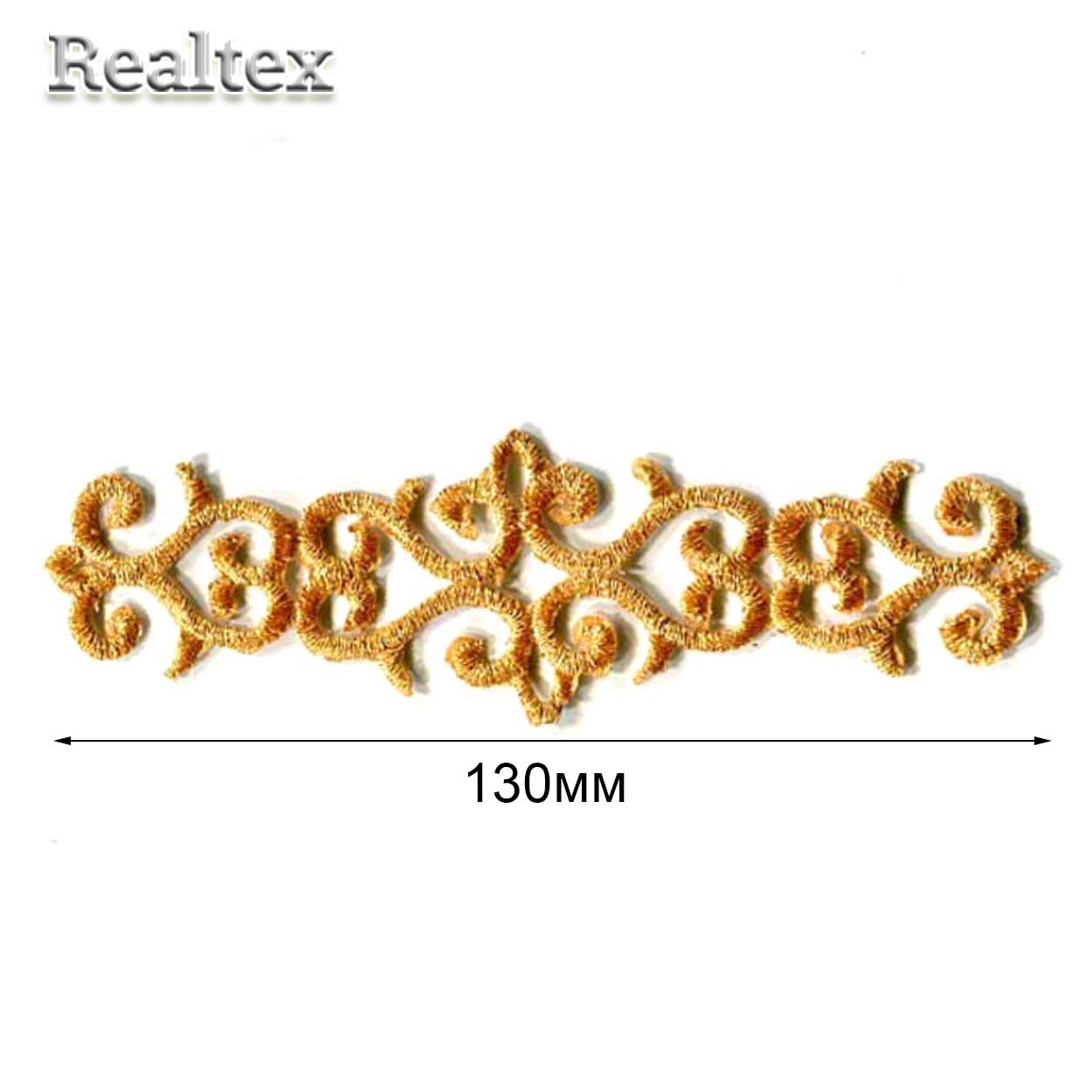 Термоаппликации орнамент Realtex R-3559 цв.золото